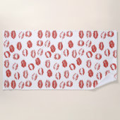 Rode Lippen Kus Strandlaken (Voorkant)