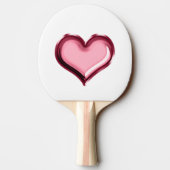 Rode lippen kussen harten tafeltennisbatje (Achterkant)