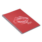 Rode lippen kussen notitieboek (Rechterzijde)
