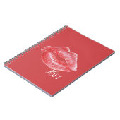 Rode lippen kussen notitieboek (Linkerzijde)
