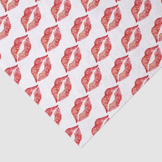 Rode lippen kussen ondeugende liefde  tissuepapier (Detail)