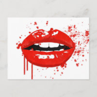 Rode lippen kussen schoonheid mode make-up