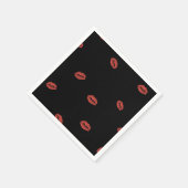 Rode lippen kussen servetten (Hoek)