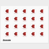 Rode lippen label sticker liefde (Vel)
