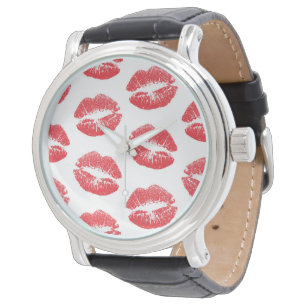 Rode Lippen, Lippenpatroon, Rode Lippenstift, Kus Horloge