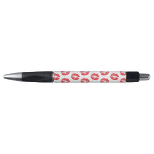 Rode lippen, lippenpatroon, rode lippenstift, kus pen