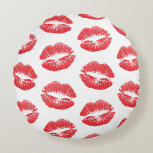 Rode Lippen, Lippenpatroon, Rode Lippenstift, Kus Rond Kussen