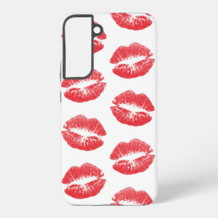 Rode Lippen, Lippenpatroon, Rode Lippenstift, Kus Samsung Galaxy Hoesje