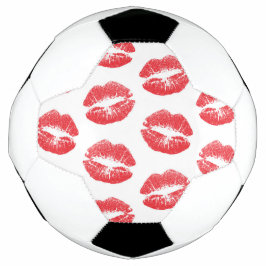 Rode Lippen, Lippenpatroon, Rode Lippenstift, Kus Voetbal