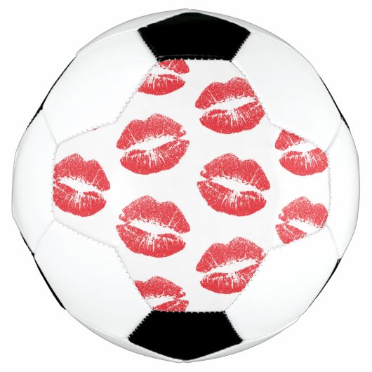 Rode Lippen, Lippenpatroon, Rode Lippenstift, Kus Voetbal (Voorkant)