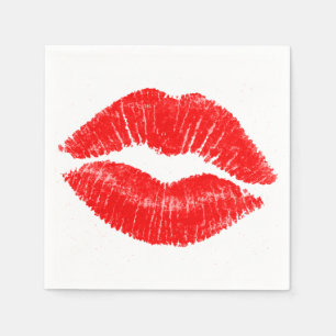 Rode Lippen Lippenstift Lip Stain Make-up Schoonhe Servet