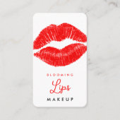 Rode lippen Lipstick Lip Vlek Make-up Social Media Visitekaartje (Voorkant)