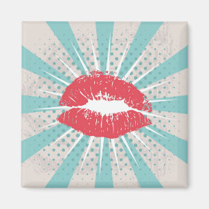 Rode lippen magneet