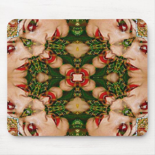 Rode Lippen Mandala Muismat (Voorkant)