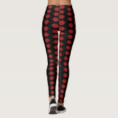 rode lippen / mondpatroon leggings (Achterkant)