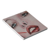 Rode lippen notitieblok (Schuin)