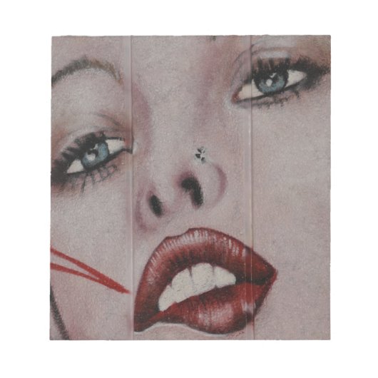 Rode lippen notitieblok (Voorkant)