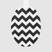 Rode lippen op zwart-wit zigzagpatroon ornament (achterkant)