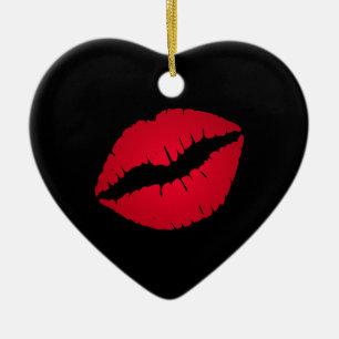 Rode Lippen Ornament