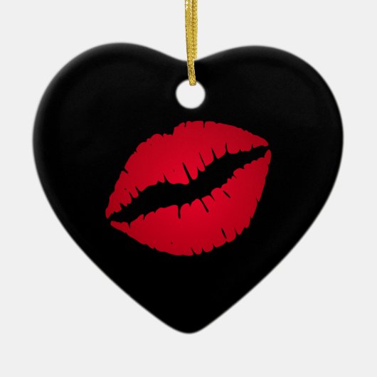 Rode Lippen Ornament (Voorkant)
