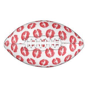 Rode lippen, patroon van lippen, rode lippenstift, american football