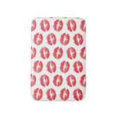 Rode lippen, patroon van lippen, rode lippenstift, badmat (Voorkant Verticaal)