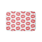 Rode lippen, patroon van lippen, rode lippenstift, badmat (Voorkant)