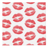 Rode lippen, patroon van lippen, rode lippenstift, kubus (Rechts)