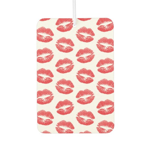 Rode lippen, patroon van lippen, rode lippenstift, luchtverfrisser (Voorkant)