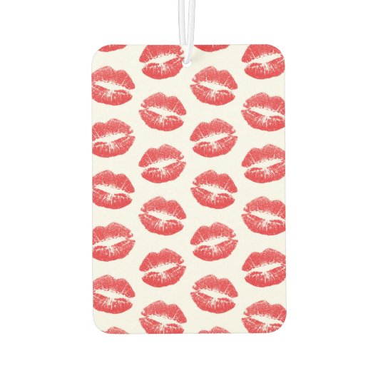 Rode lippen, patroon van lippen, rode lippenstift, luchtverfrisser (Achterkant)