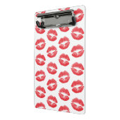 Rode lippen, patroon van lippen, rode lippenstift, mini klembord (Angled2)