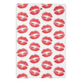 Rode lippen, patroon van lippen, rode lippenstift, mini klembord (Achterkant)