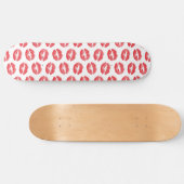 Rode lippen, patroon van lippen, rode lippenstift, persoonlijk skateboard (Horizontaal)
