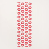 Rode lippen, patroon van lippen, rode lippenstift, yogamat (Achterkant)