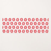 Rode lippen, patroon van lippen, rode lippenstift, yogamat (Voorkant (horizontaal))