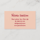 Rode lippen Permanente make-up artist wenkbrauwen  Visitekaartje (Achterkant)