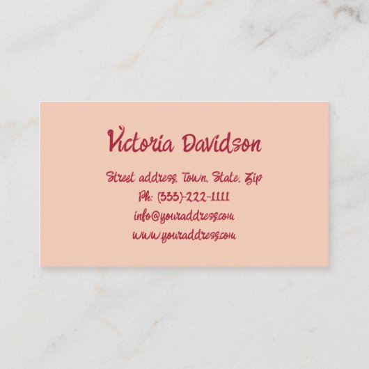 Rode lippen Permanente make-up artist wenkbrauwen  Visitekaartje (Achterkant)