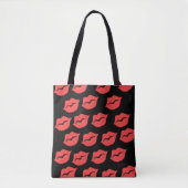 Rode Lippen Pop Cultuur Tote Bag (Voorkant)
