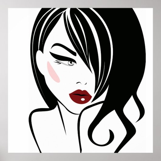 rode lippen poster (Voorkant)