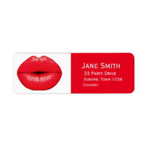 Rode lippen punk lippenstift pop etiket