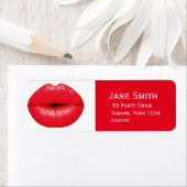 Rode Lippen punk lippenstift pop kunst Etiket (Insitu)