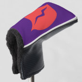 Rode lippen putter golfheadcover (3/4 voorkant)
