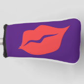 Rode lippen putter golfheadcover (Voorkant)