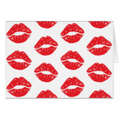 Rode lippen, rode lippenstift, kus, patroon van li (Voorkant Horizontaal)