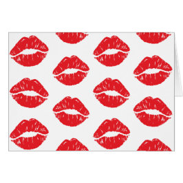 Rode lippen, rode lippenstift, kus, patroon van li