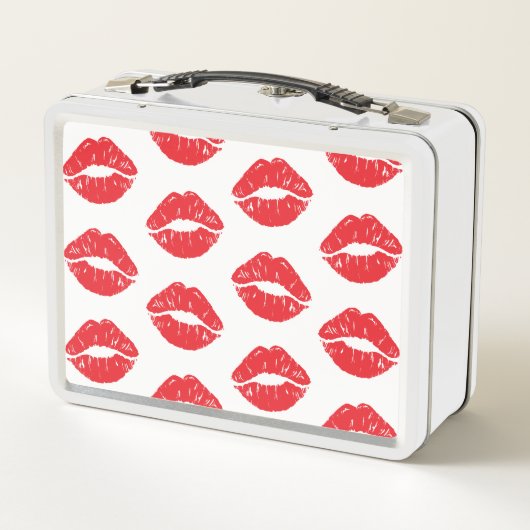 Rode lippen, rode lippenstift, kus, patroon van li (Achterkant)