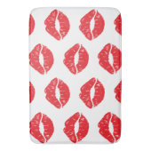 Rode lippen, rode lippenstift, kus, patroon van li badmat (Voorkant Verticaal)