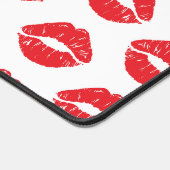 Rode lippen, rode lippenstift, kus, patroon van li bureaumat (Hoek)