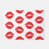 Rode lippen, rode lippenstift, kus, patroon van li deurmat (Voorkant)