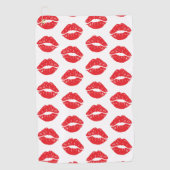 Rode lippen, rode lippenstift, kus, patroon van li golfhanddoek (Voorkant)